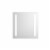 Erie 24 in. W x 26 in. H Silver Aluminum Recessed or Surface Mount LED Mirror Cabinet Perspective: front
