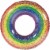 PoolCandy 42 In. Large Classic Rainbow Glitter Pool Tube Float PC2342GRB Perspective: front