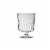 8 oz. Clear Plastic Pedestal Wine Glasses (240 Glasses) Perspective: front