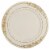 7.5  Ivory with Gold Harmony Rim Plastic Appetizer/Salad Plates (120 plates) Perspective: front