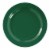 10.25  Solid Green Holiday Round Disposable Plastic Dinner Plates (120 Plates) Perspective: front