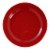 10.25  Solid Red Holiday Round Disposable Plastic Dinner Plates (120 Plates) Perspective: front