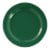 7.5  Solid Green Holiday Round Disposable Plastic Appetizer/Salad Plates (120 Plates) Perspective: front