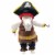 Pet Life Captain Snuggles Pirate Pet Dog Costume Uniform Perspective: front
