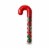 Midlee Candy Cane Tennis Balls Dog 1.5 Balls with Squeaker- Set of 6 Perspective: front