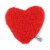 Midlee Plush Red Heart Valentine's Day Dog Toy (Large) Perspective: front