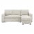 Oadeer Home 88.5  Pull-out Bed Sofa & Chaise in Beige Perspective: front