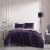 Bebejan Cordon Purple 100% Cotton 230 Thread Count 3-Piece Reversible Quilt Set Perspective: front