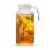 JoyJolt Beverage Serveware Glass Pitcher with Handle & 2 Lids - 60 oz Perspective: front