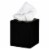 Alpine Industries Black Acrylic Tissue Box Containers for Home or Business (3 pack) Perspective: front