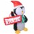 46.5 Christmas Inflatable Penguin Decoration LED Blow Up Outdoor Yard Decor Perspective: front