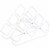 Sunnydaze 6-Bottle Steel Wire Triangular Tabletop Wine Rack - White Perspective: front