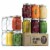 Paksh Novelty Wide Mouth 32 Oz Quart Canning Mason Jars w/Rings & Lids, 12 Pack Perspective: front