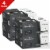 FifthPulse Extra-Thick Disposable Nitrile Medical Exam Gloves, Black - 4 Boxes of 200 Count Perspective: front