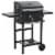 vidaXL Charcoal-Fueled BBQ Grill with Bottom Shelf Black Perspective: front