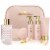 Luxury Enchanted Rose Bath & Body Beauty Kit With Leather Bag, Jade Roller & More Perspective: front