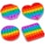 (4 Pack) Pop It Fidget Toys Pop Its Fidgets Kids Toys Fidget Toy Pack Poppet Figit Sensory Perspective: front