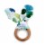 Kanga Care Muslin Crinkle Bunny Ear Teething Ring - Clover Perspective: front