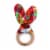 Kanga Care Muslin Crinkle Bunny Ear Teething Ring - Quinn Perspective: front
