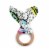 Kanga Care Muslin Crinkle Bunny Ear Teething Ring - Radical Perspective: front