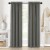 Kate Aurora 2 Piece Hamptons Semi Sheer Curtain Panels - 63 in. Long - Gray Perspective: front