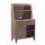 Smart Home Furniture 4-Shelf Contemporary Wood Wine Cabinet in Hazelnut Brown Perspective: front