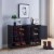 Smart Home Furniture 2-Shelf Contemporary Wood Shoe Cabinet in Red Cocoa Perspective: front