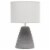 Simple Designs Concrete Pinnacle Table Lamp in Gray with Gray Shade Perspective: front