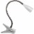 LimeLights Plastic Flossy Flexible Gooseneck LED Clip Lamp in White Perspective: front