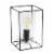 Lalia Home Metal Framed Table Lamp in Black with Clear Shade Perspective: front