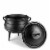 Bruntmor 6 Quarts Pre-Seasoned Giant Cauldron Cast Iron Potjie Pot Perspective: front