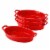 Bruntmor 8 x5  Red Oval Ceramic Deep Dish Pie Pan Set of 4 Perspective: front