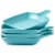 Bruntmor Light Blue 6.5 Square Set Of 4 Porcelain Serving Plates Perspective: front