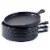 Bruntmor 8  Ceramic Appetizer Plates | Set of 4, Black | Serving Platter Perspective: front