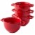 Bruntmor Red 24 Oz x 4 Soup Mug Set - French Onion Soup Cups Perspective: front