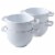 Bruntmor 24 Oz x 4 Soup Mugs White - French Onion Soup Bowls W/ Handles & Lids Perspective: front