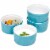 Bruntmor 12 Oz Teal Ceramic Ramekins (Set of 4), Perfect Baking Dishes. Perspective: front