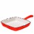 Bruntmor Red 10 Cast Iron Grill Skillet - Easy Draining for Grilling Bacon, Steak & Meats Perspective: front