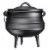 Bruntmor 10 Quarts Pre-Seasoned Cauldron Cast Iron Potjie Pot Perspective: front