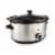 3.5 Quart Oval Slow Cooker, Stainless Steel Perspective: front