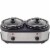 Courant 1.6-QT Double Slow Cooker - Stainless Steel Perspective: front