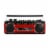 Riptunes Cassette Bluetooth Boombox, AM/FM/ SW-1-SW2, USB, SD, and AUX-in- Red Perspective: front