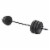 BalanceFrom Fitness Home Gym Steel Barbell Vinyl Weight Lifting Set, 100 Pounds Perspective: front
