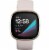 Fitbit Sense in Lunar White and Soft Gold Perspective: front