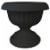 Bloem 18in Grecian Urn Black GU18-00 Perspective: front