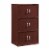 Hodedah 6 Door Enclosed Multipurpose Storage Cabinet for Home & Office, Mahogany Perspective: front