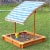 Merry Products SND0032210010 Sandbox with retractable Canopy Perspective: front
