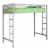 Distinct Metal Twin Loft Bunk Bed in Silver by Walker Edison Perspective: front