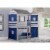 Donco kids PD-1370TTLG-B Deer Blind Twin Over Twin Bunk Loft with Blue Tent - Light Gray Perspective: front