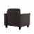 LifeStyle Solutions New Haven Chair in Coffee Microfiber Upholstery Perspective: front